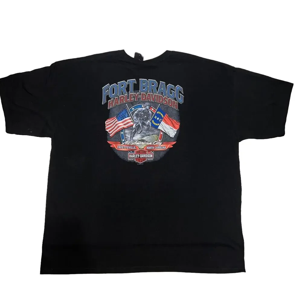 Fort Bragg Harley-Davidson Fayetteville, NC Short Sleeve Black Tee Shirt 4X NWT - Picture 3 of 7